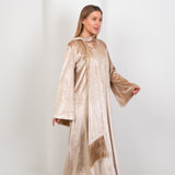 Hushy Velvet Basic Dress - Beige - Hushy Wear
