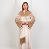 Hushy Velvet Basic Dress - Beige - Hushy Wear