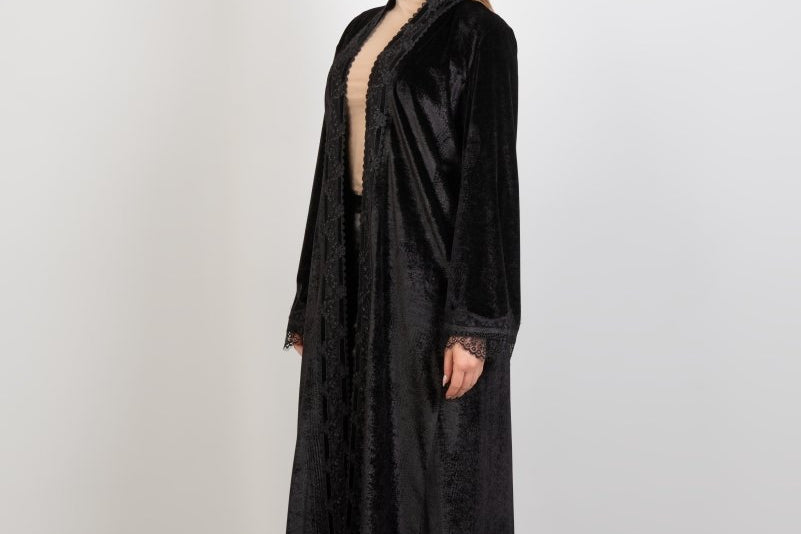 Hushy Velvet Kaftan - Black - Hushy Wear
