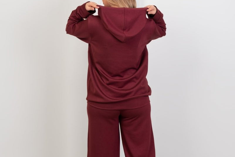 Oversized Hoodie – Burgundy - Hushy Wear