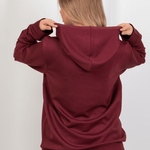 Oversized Hoodie – Burgundy - Hushy Wear