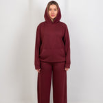 Oversized Hoodie – Burgundy - Hushy Wear