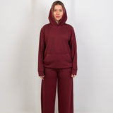 Oversized Hoodie – Burgundy - Hushy Wear