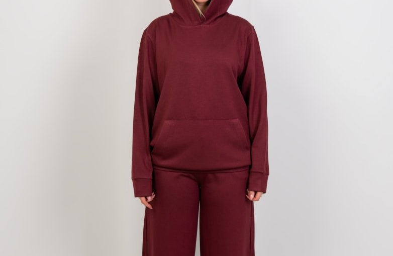 Oversized Hoodie – Burgundy - Hushy Wear