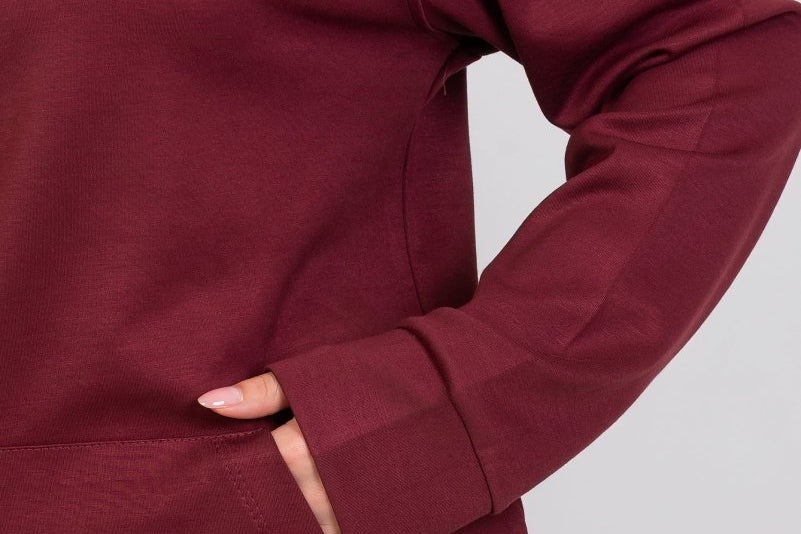 Oversized Hoodie – Burgundy - Hushy Wear