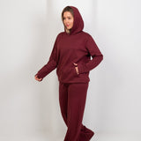 Oversized Hoodie – Burgundy - Hushy Wear