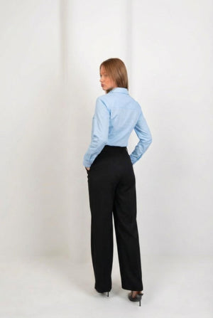 Premium High Waist Trouser - Black - Hushy Wear