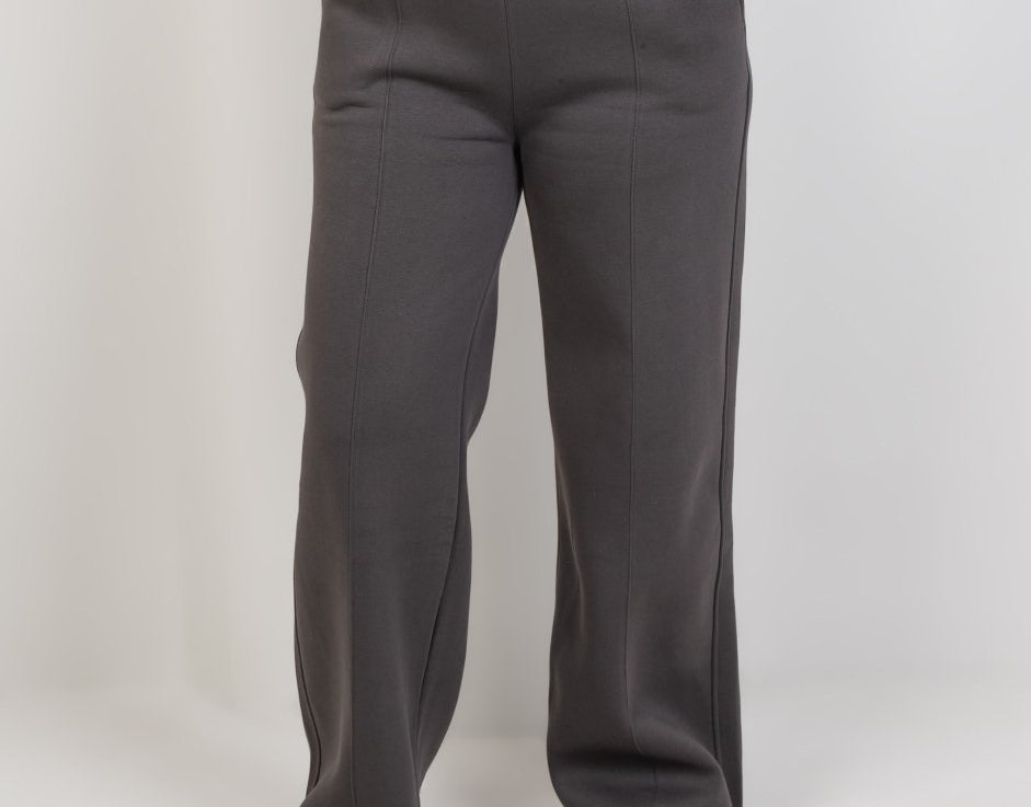 Relaxed Fit Half - Zip Sweater & Pants Set – Gray - Hushy Wear