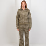 Relaxed Fit Washed Pants – Olive - Hushy Wear