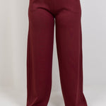 Relaxed Straight Sweatpants - Burgundy - Hushy Wear