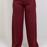 Relaxed Straight Sweatpants - Burgundy - Hushy Wear