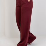 Relaxed Straight Sweatpants - Burgundy - Hushy Wear