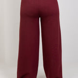 Relaxed Straight Sweatpants - Burgundy - Hushy Wear