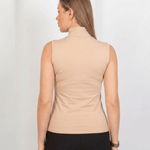Sleeveless Basic Top - Beige - Hushy Wear
