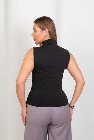 Sleeveless Basic Top - Black - Hushy Wear