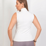 Sleeveless Basic Top - White - Hushy Wear