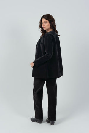 Tailored Leather Suit Set – Black - Hushy Wear