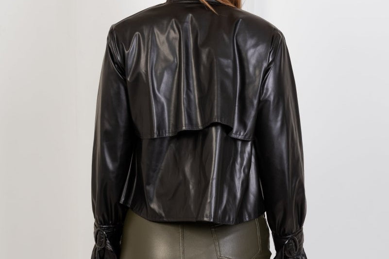 Trench Jacket - Leather - Hushy Wear