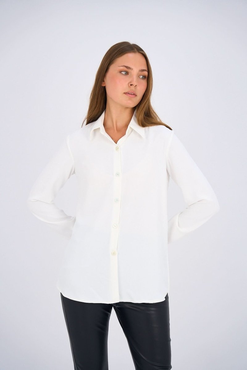 White Basic Shirt - Hushy Wear