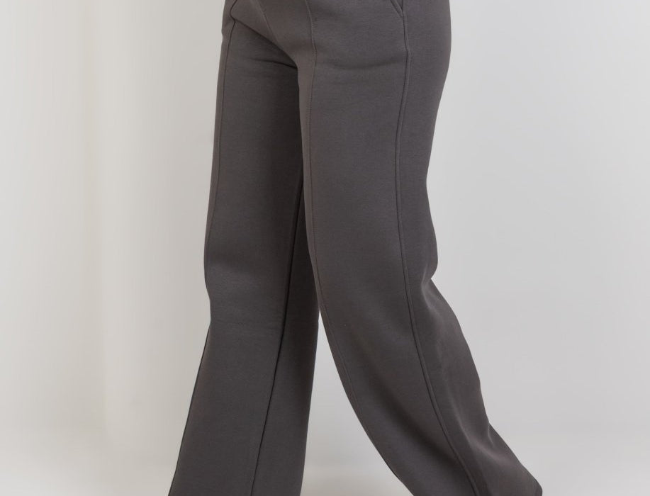 Wide - Leg Lounge Sweatpants – Gray - Hushy Wear