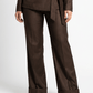 Elegant Wide-Leg Trousers – Brown