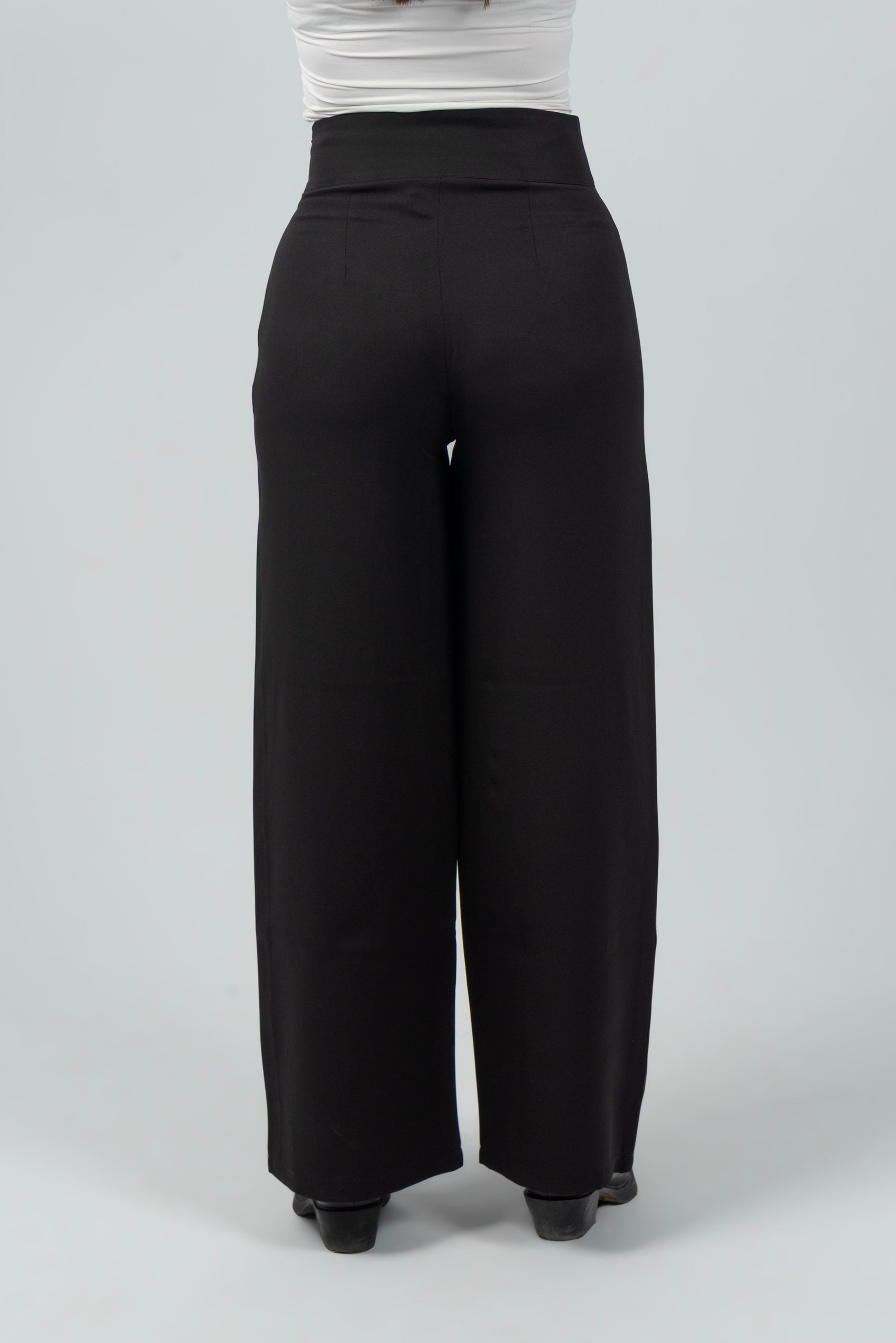 Black High-Waist Classic Trousers