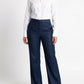 Elegant Wide-Leg Trousers – Navy