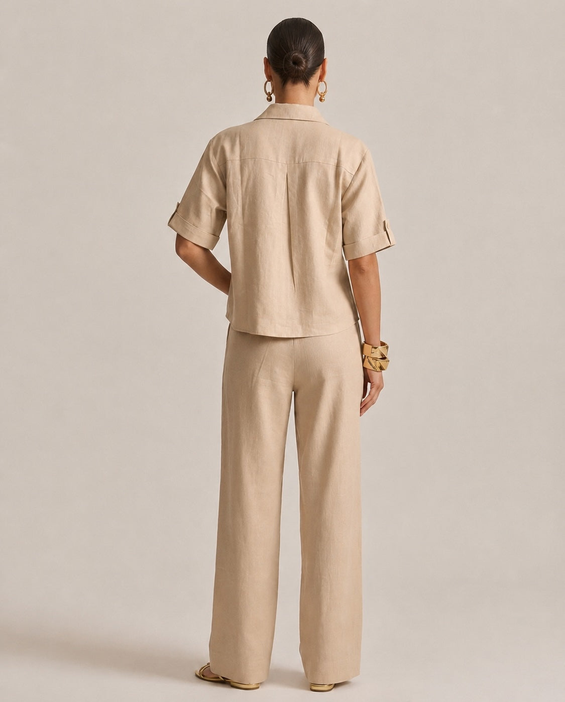 The Siena Linen Set - Beige