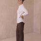 Lucia Pleated White Shirt