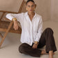Lucia Pleated White Shirt