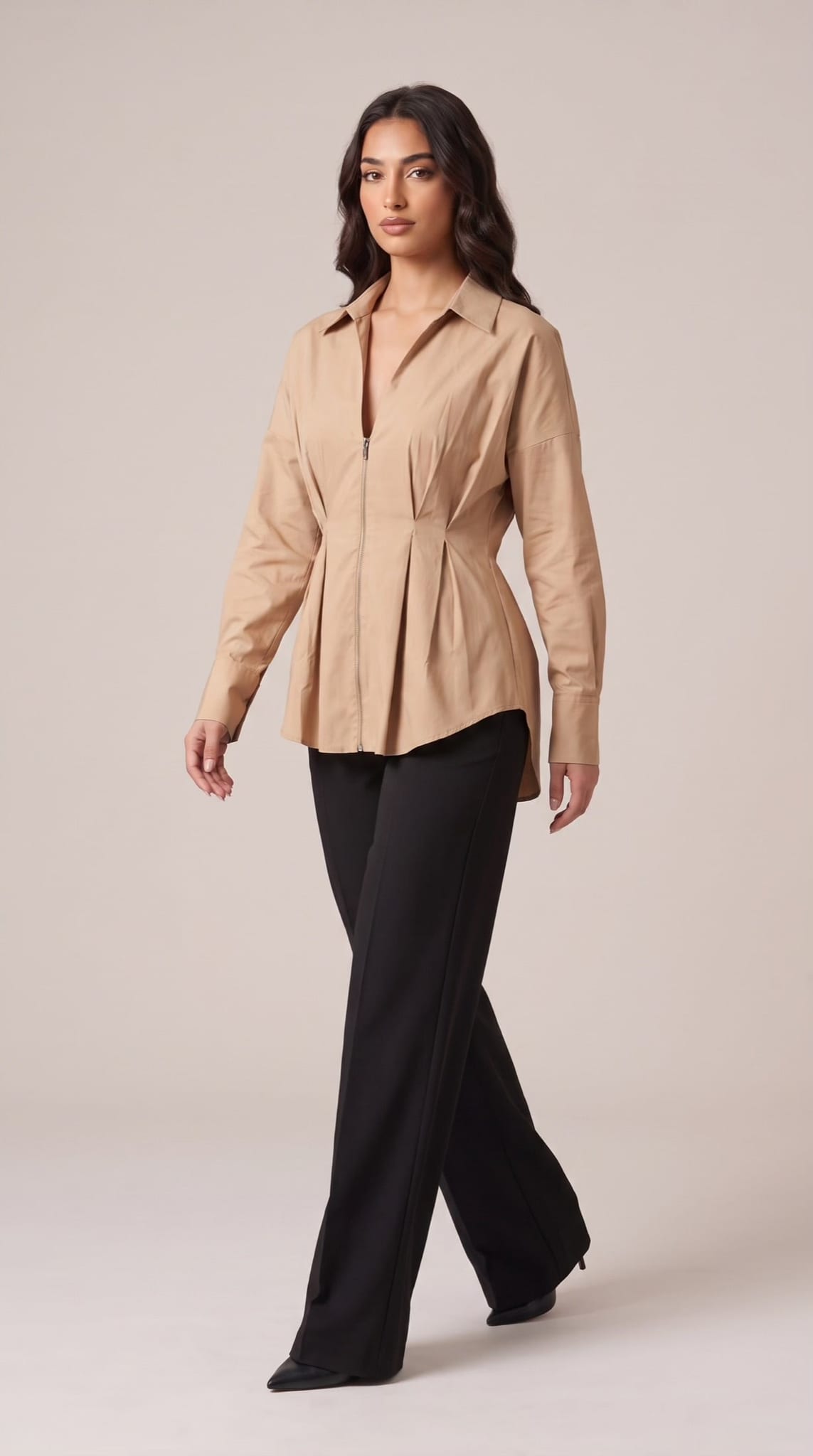The Santorini Blouse – Beige