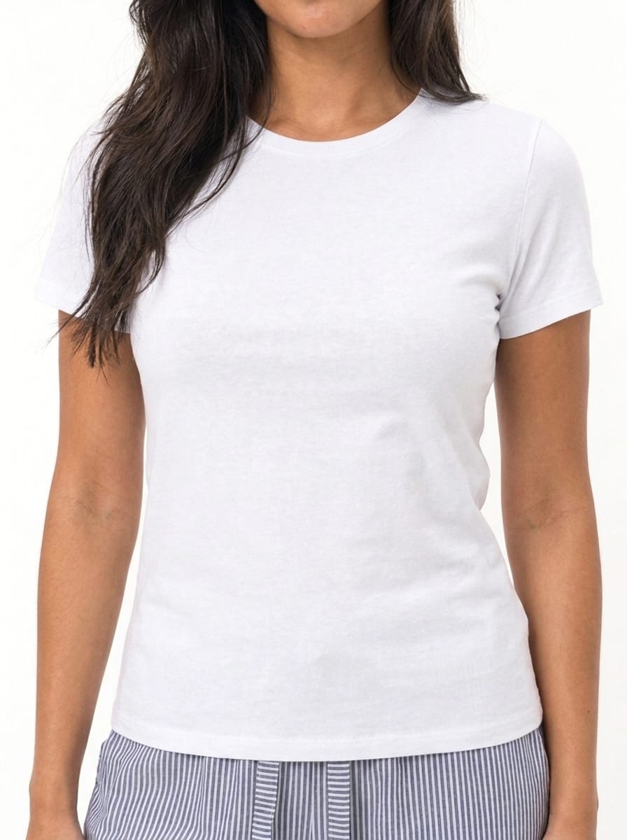 Everyday Cotton Essential Basic T-Shirt – White