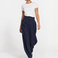 The Gabardine Pleated Pants - Navy