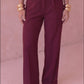 Burgundy Classic Vest & Pleated Straight Pants Set