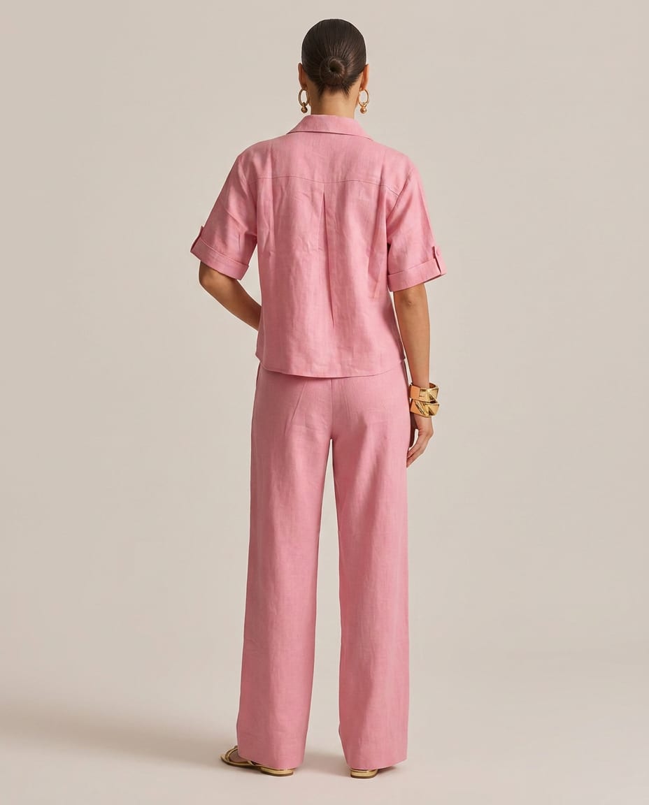 The Siena Linen Set - Pink