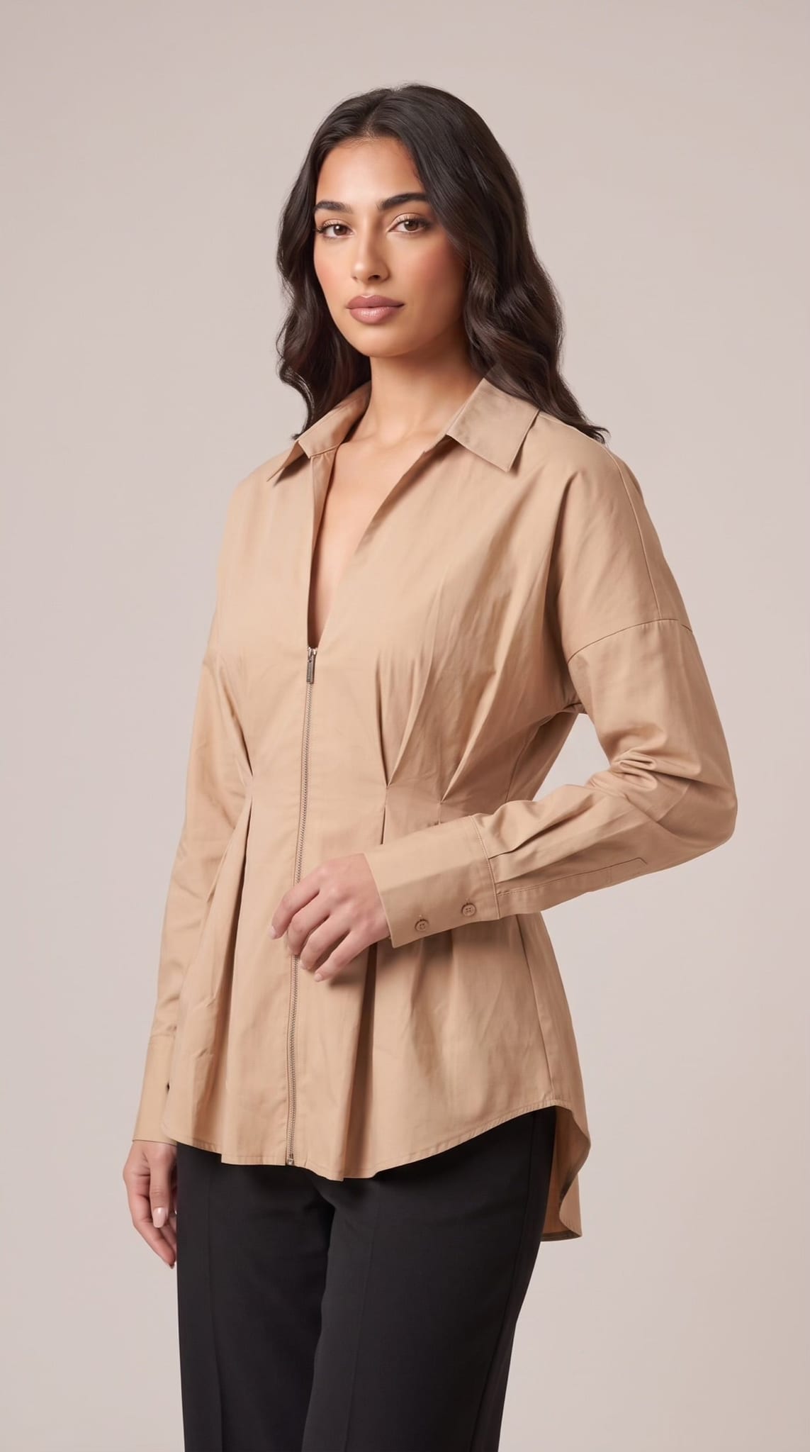 The Santorini Blouse – Beige