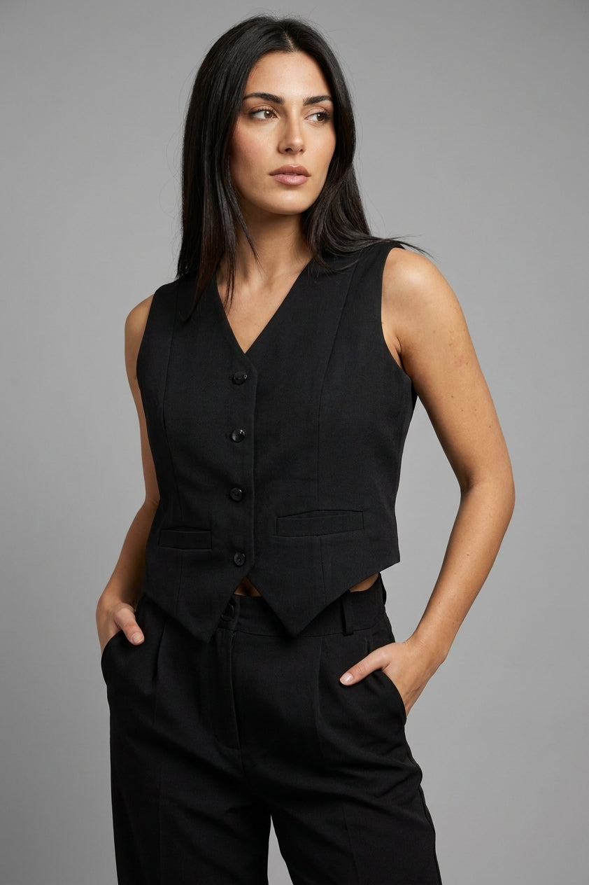 Black Classic Vest Only