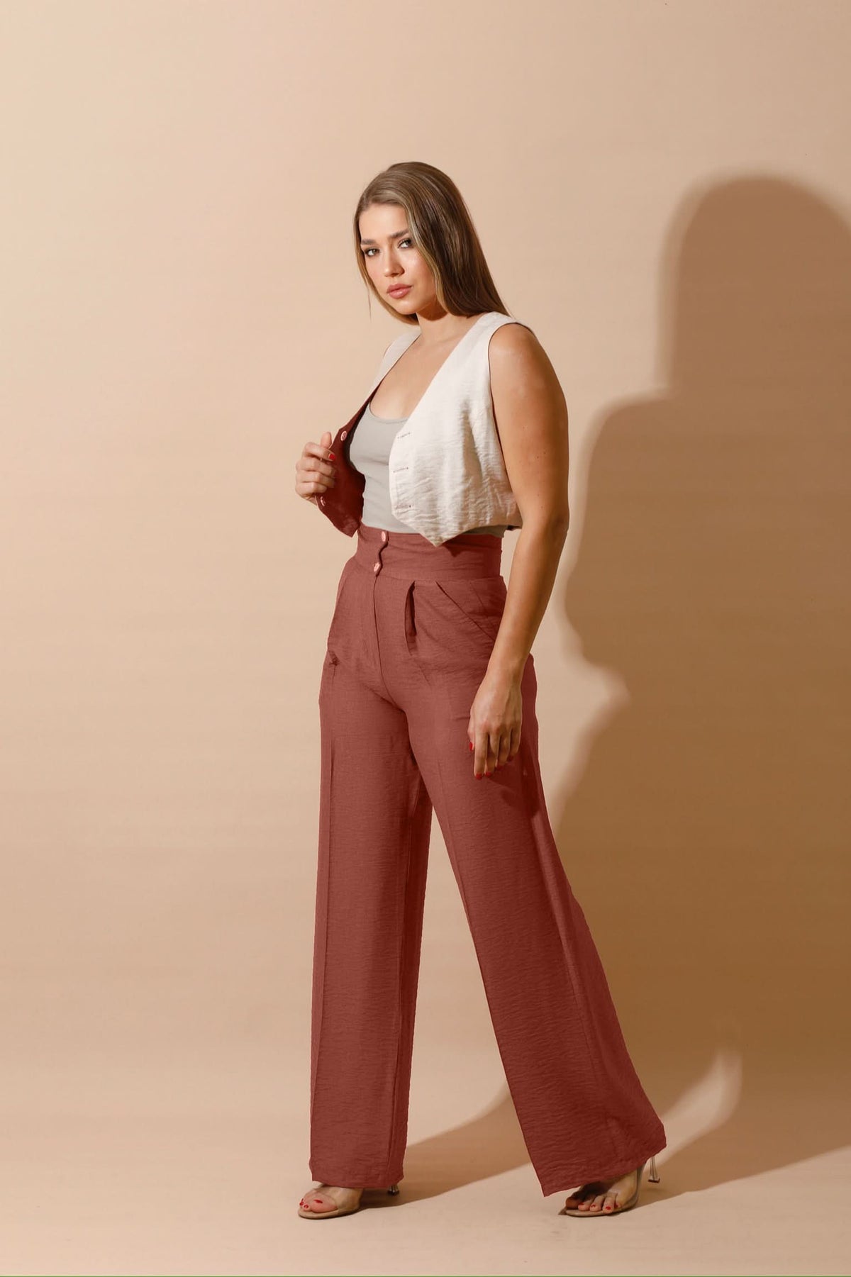High Waist Linen Pants - Havan