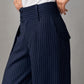 The Gabardine Pleated Pants - Navy