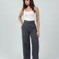 Gray High-Waist Classic Trousers