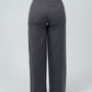 Gray High-Waist Classic Trousers