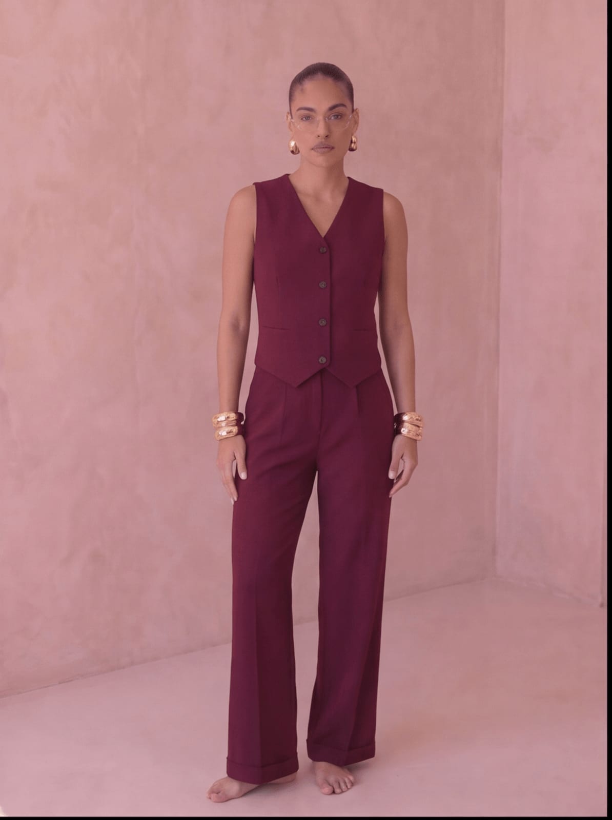 Burgundy Classic Vest Only