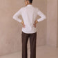 Lucia Pleated White Shirt