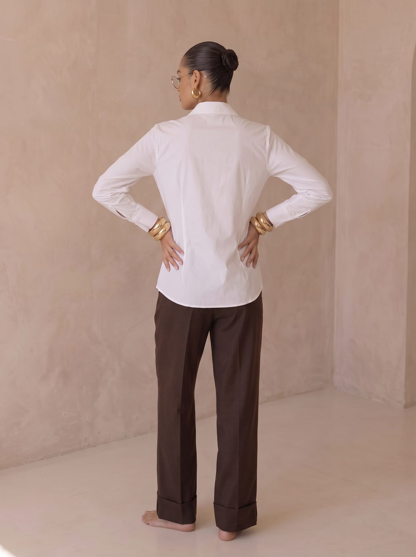 Lucia Pleated White Shirt