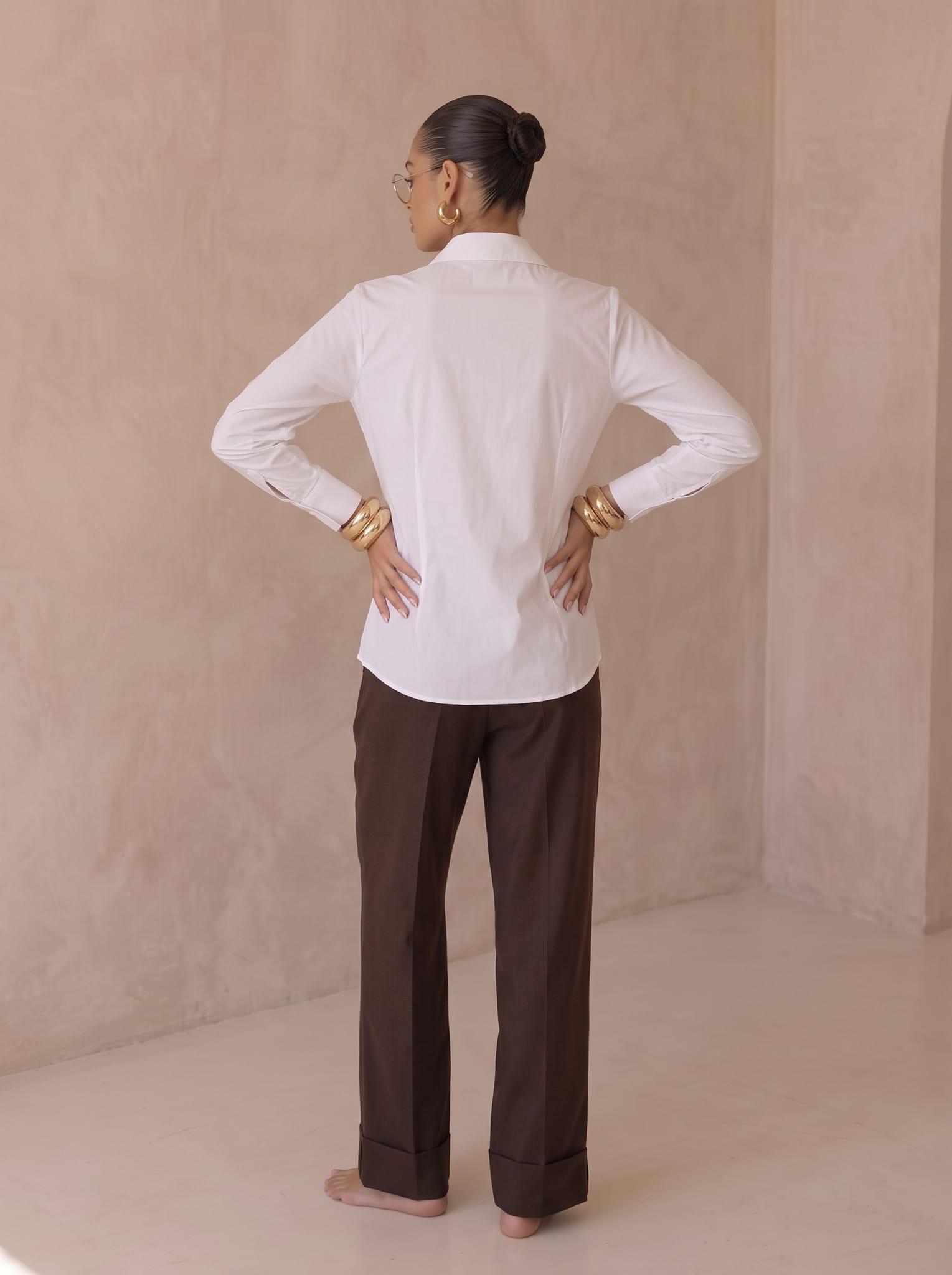 Lucia Pleated White Shirt