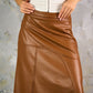 Asymmetric Leather Skirt - Hushy Wear