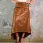 Asymmetric Leather Skirt - Hushy Wear