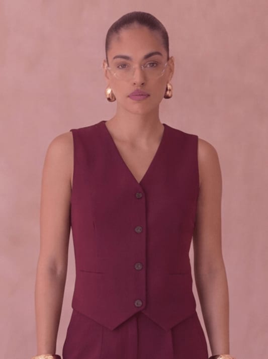 Burgundy Classic Vest Only