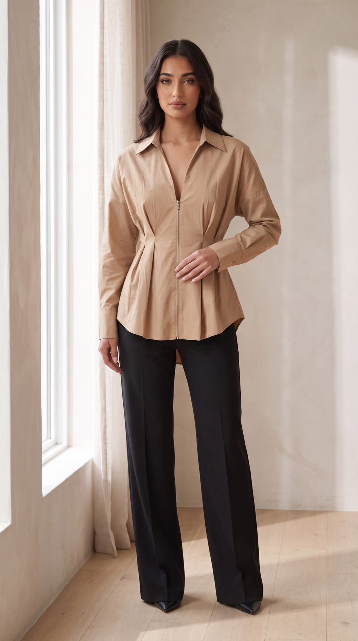 The Santorini Blouse – Beige