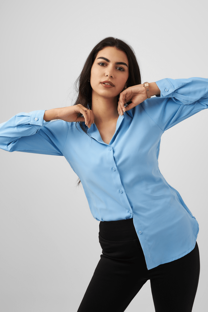 Baby Blue Basic Shirt - Hushy Wear